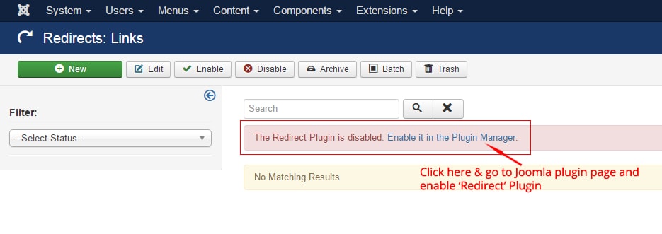 Check Joomla Redirect Plugin enabled or not