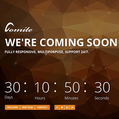 Comite - Timer Coming Soon Bootstrap Template