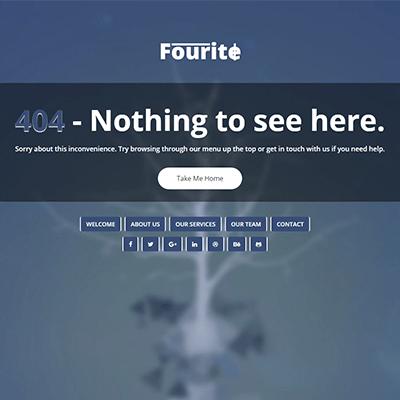 Fourite - 404 Page Responsive Bootstrap Template