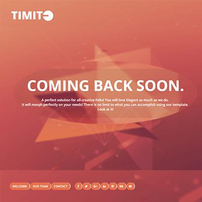 Timite - Coming Soon Page Bootstrap Template