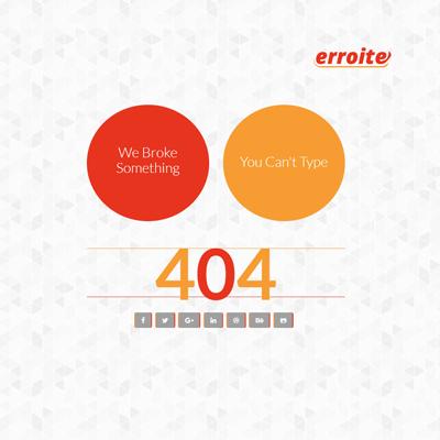 Erroite - Responsive 404 Error Page Bootstrap Theme