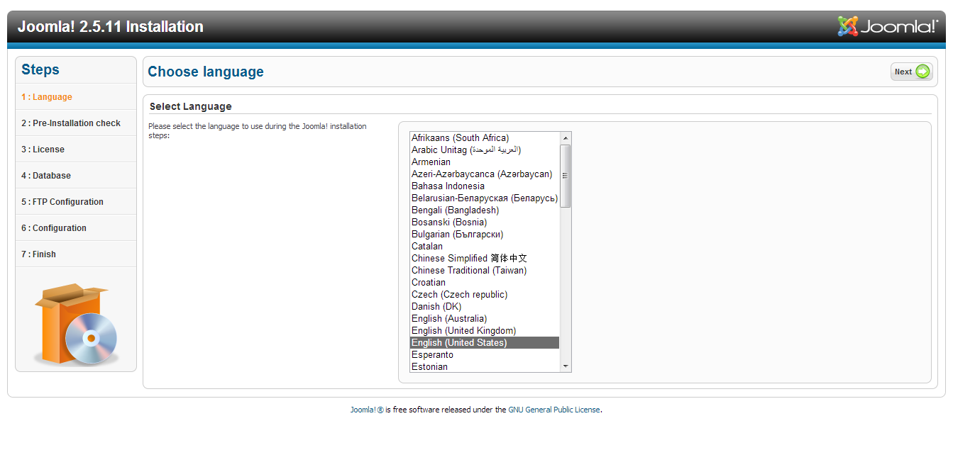 Joomla25 installation