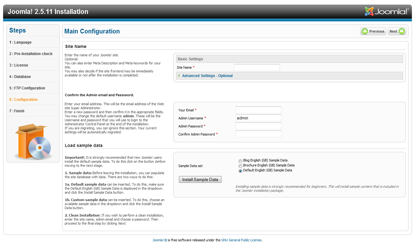 Joomla25 installation