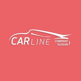 PS Creative Car Line Logo Template
