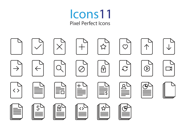 Files and Documents Icons Preview