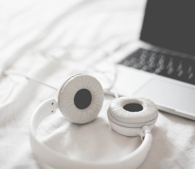 Black and White Music Headphones