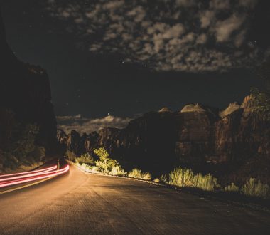 Night time road